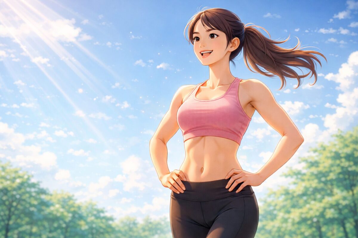 理想の体を手に入れた女性。